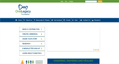 Desktop Screenshot of onelegacyfoundation.org