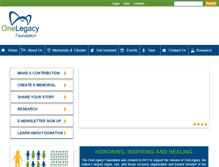 Tablet Screenshot of onelegacyfoundation.org